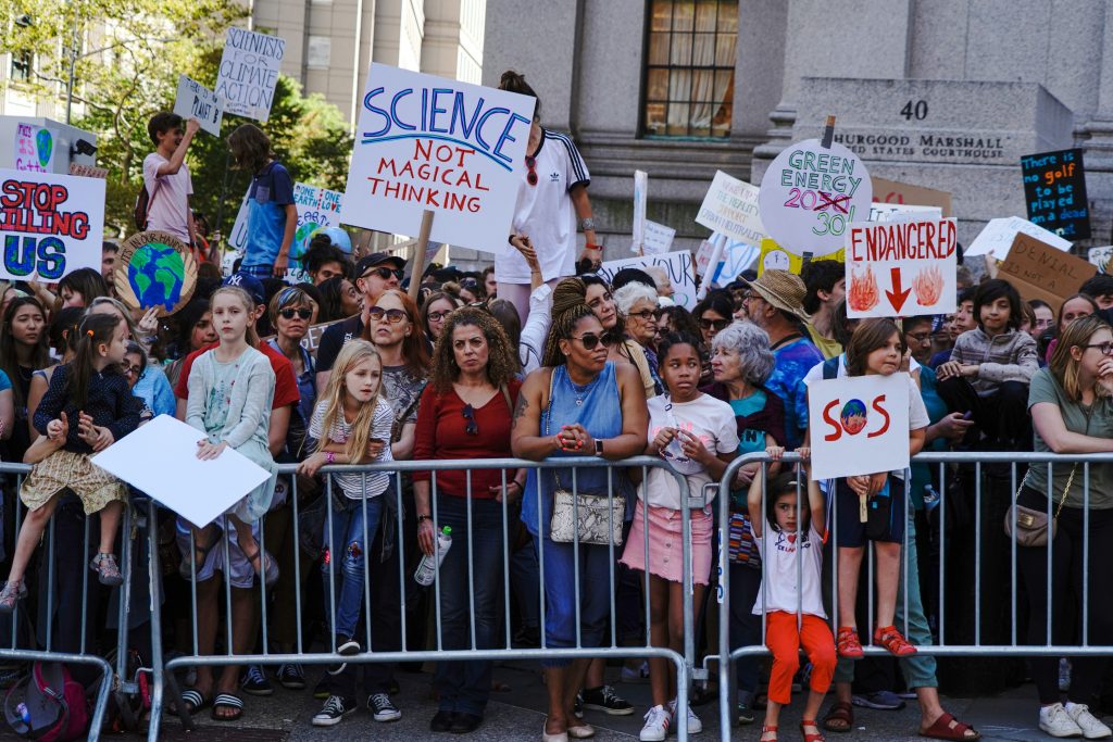 NYC young people at climate protest